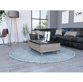 Foto 2 | Foto 2 | Mesa De Centro Elevable Con Compartimento De Almacenamiento Color Humo Y Wengue | Excelsior