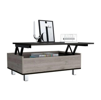 Foto 4 | Foto 4 | Mesa De Centro Elevable Con Compartimento De Almacenamiento Color Humo Y Wengue | Excelsior