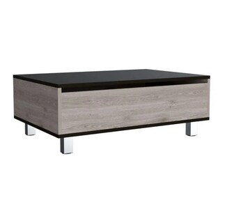 Foto 5 | Foto 5 | Mesa De Centro Elevable Con Compartimento De Almacenamiento Color Humo Y Wengue | Excelsior