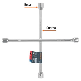 Foto 2 | Foto 2 | Llave Cruz Universal 14'' Cromada Truper 102635