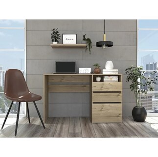 Foto 1 | Foto 1 | Escritorio Para Computadora Y Home Office Con 2 Cajones Y Archivador Color Café Claro | Excelsior