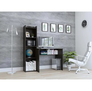 Foto 1 | Foto 1 | Escritorio Para Computadora Y Home Office Con Amplia Superficie De Trabajo Color Wengue | Excelsior