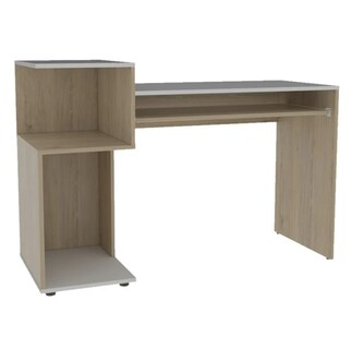 Foto 4 | Foto 4 | Escritorio Para Computadora Con Torre Lateral Organizadora Bandeja Teclado Color Beige Y Blanco | Excelsior