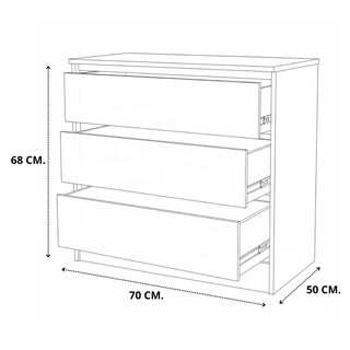 Foto 7 | Foto 7 | Cómoda Cajonera Sahara Hogare Blanco Con Roble