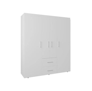 Foto 3 | Foto 3 | Closet Armario Con 4 Puertas 2 Cajones Y 3 Tubos Para Colgar Ropa Color Blanco | Excelsior