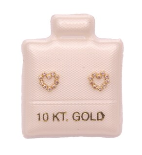 Foto 1 | Foto 1 | Ortiz Espinosa Broquel Corazón De Zirconia De Oro 10k