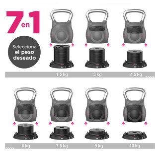 Foto 3 | Foto 3 | Pesa Campana Ajustable 10kg Magni Negro