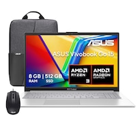 Laptop Asus Vivobook Go 15 Amd Ryzen 3 Amd Radeon 8gb Lpddr5 512gb Ssd 15.6'' Fhd Plata
