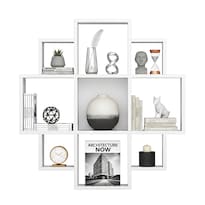 Librero Estante Flotante Portugal Hogare Blanco