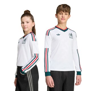 Foto 1 | Foto 1 | Jersey De Visitante Manga Larga De La Selección Nacional De México 26 Adidas Blanco Para Niños