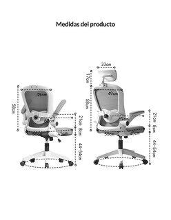 Foto 7 | Foto 7 | Silla De Oficina Ejecutiva Giratoria Reclinable Con Diseño Ergonómico