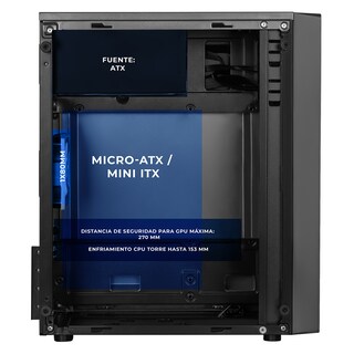 Foto 3 | Foto 3 | Gabinete Xtreme Pc Gaming Squad Mini Torre 1 Fan Frgb 500w Gris Cdxt900mv2