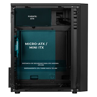 Foto 3 | Foto 3 | Gabinete Xtreme Pc Gaming Squad Mini Torre 1 Fan Frgb 500w Negro Cdxt900bkv2