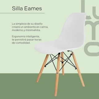 Foto 3 | Foto 3 | Set Comedor Mesa Redonda 80cm + 4 Sillas Eames