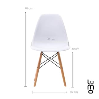 Foto 4 | Foto 4 | Set Comedor Mesa Redonda 80cm + 4 Sillas Eames