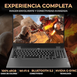 Foto 3 | Foto 3 | Laptop Gamer LENOVO LOQ 15ARP9 GeForce RTX 3050 6GB Ryzen 5 7235HS 32GB DDR5 512GB SSD 15.6" IPS FHD 144Hz Teclado Español Mouse
