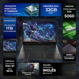 Foto 2 | Foto 2 | Laptop Gamer Hp Omen Lol Nvidia Geforce Rtx 5060 8gb Dlss 4.5 Intel Core I7 14650hx 32gb Ddr5 1tb Ss