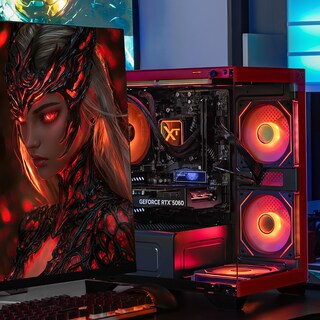 Foto 3 | Foto 3 | Pc Gamer Con Ia Xtreme Pc Gaming Rtx 5060 Ryzen 7 5700 32gb Ssd 1tb Monitor Curvo 27 180hz Sistema Liquido Red Gaming 1080p