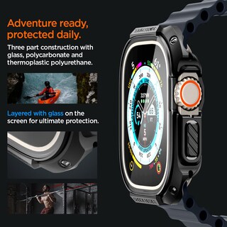 Foto 5 | Foto 5 | Funda Spigen Tough Armor Para Apple Watch Ultra 3/2/1 Negra - Venta Internacional.