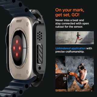 Foto 6 | Foto 6 | Funda Spigen Tough Armor Para Apple Watch Ultra 3/2/1 Negra - Venta Internacional.