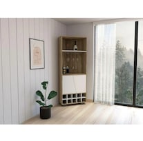 Bar Cantina Esquinero Con Espacio Para Botellas Copero Y Entrepaños| Excelsior