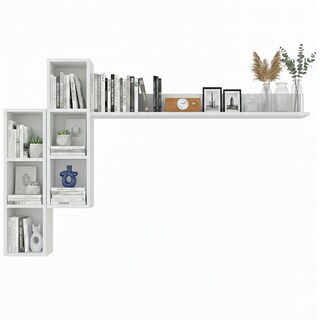 Foto 5 | Foto 5 | Repisa Para Tv Flotante Hogare Blanco