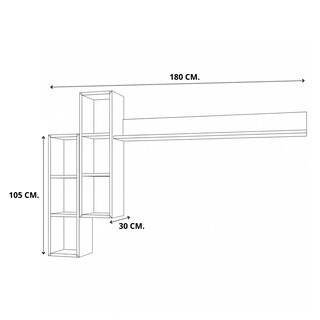 Foto 7 | Foto 7 | Repisa Para Tv Flotante Hogare Blanco