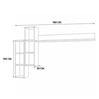 Foto 7 | Foto 7 | Repisa Para Tv Flotante Hogare Roble