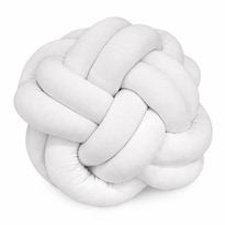 Puff Blanco Decorativo Sala Cojin Minimalista Suave