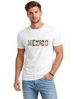 Playera Voltaica Vd0153 Blanca Mundial México Hombre