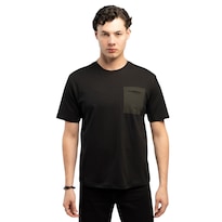 Playera Atlo Negro Casual Alt01bk Para Hombre