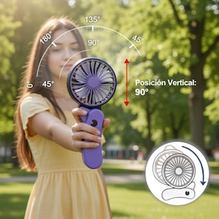 Foto 5 | Foto 5 | Ventilador Plegable De 90° Portátil Y Ligero Con Diseño Compacto