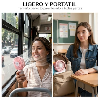 Foto 6 | Foto 6 | Ventilador Plegable De 90° Portátil Y Ligero Con Diseño Compacto