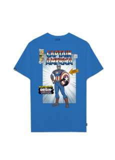 Foto 1 | Foto 1 | Playera Capitán América Comic Marvel Disney Azul Rey Unisex Original