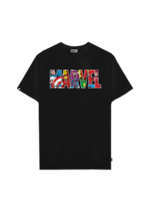 Playera Marvel Logo Comic Marvel Disney Negro Unisex Original