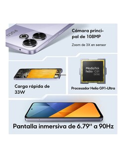 Foto 2 | Foto 2 | Smartphone Xiaomi Poco M6 128gb Negro Potencia De 6gb Ram