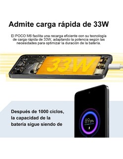 Foto 3 | Foto 3 | Smartphone Xiaomi Poco M6 128gb Negro Potencia De 6gb Ram