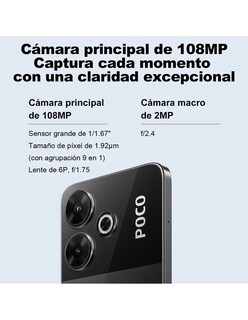 Foto 4 | Foto 4 | Smartphone Xiaomi Poco M6 128gb Negro Potencia De 6gb Ram