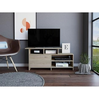 Foto 1 | Foto 1 | Mesa Para Tv Con Puerta Y Espacio Para Consolas Hasta 40 Pulgadas Color Rovere | Excelsior