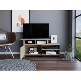 Foto 2 | Foto 2 | Mesa Para Tv Con Puerta Y Espacio Para Consolas Hasta 40 Pulgadas Color Rovere | Excelsior