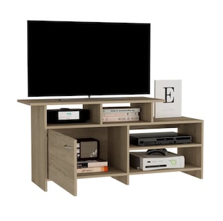Foto 3 | Foto 3 | Mesa Para Tv Con Puerta Y Espacio Para Consolas Hasta 40 Pulgadas Color Rovere | Excelsior