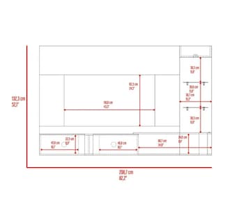 Foto 6 | Foto 6 | Panel Para Tv De Pared Con Repisas Puertas Y Luz Led 70 Pulgadas Color Capri Y Fresno Europeo | Excelsior