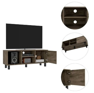 Foto 5 | Foto 5 | Mesa Para Tv Con Repisas Para Consolas Y Dispositivos Hasta 45 Pulgadas Color Nogal | Excelsior