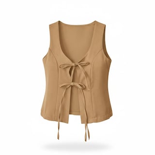 Foto 1 | Foto 1 | Chaleco Jaretas Escote Cuadrado Café