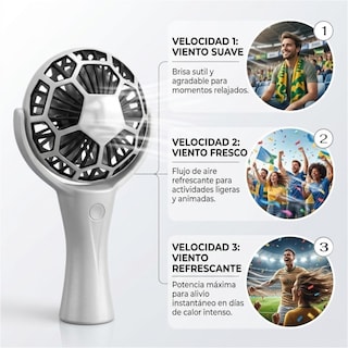 Foto 3 | Foto 3 | Ventilador De Mano Portátil Diseño De Balón Estilo Mundialista