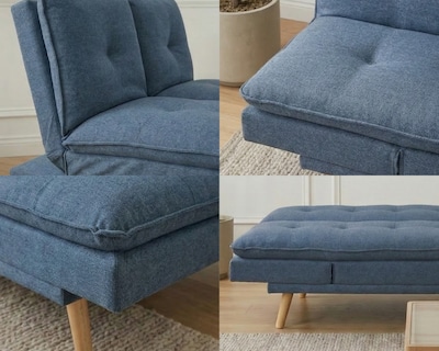 Foto 5 | Foto 5 | Sofá Cama Easy Living Modelo Brooks Con 5 Posiciones Diferentes Color Azul