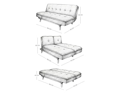 Foto 7 | Foto 7 | Sofá Cama Easy Living Modelo Brooks Con 5 Posiciones Diferentes Color Azul