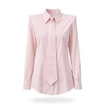 Camisa Con Hombreras Y Corbata Rosa