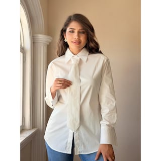 Foto 2 | Foto 2 | Camisa Con Hombreras Y Corbata Blanco