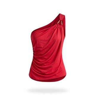 Foto 1 | Foto 1 | Top Drapeado 1 Manga Con Aplicacion Rojo